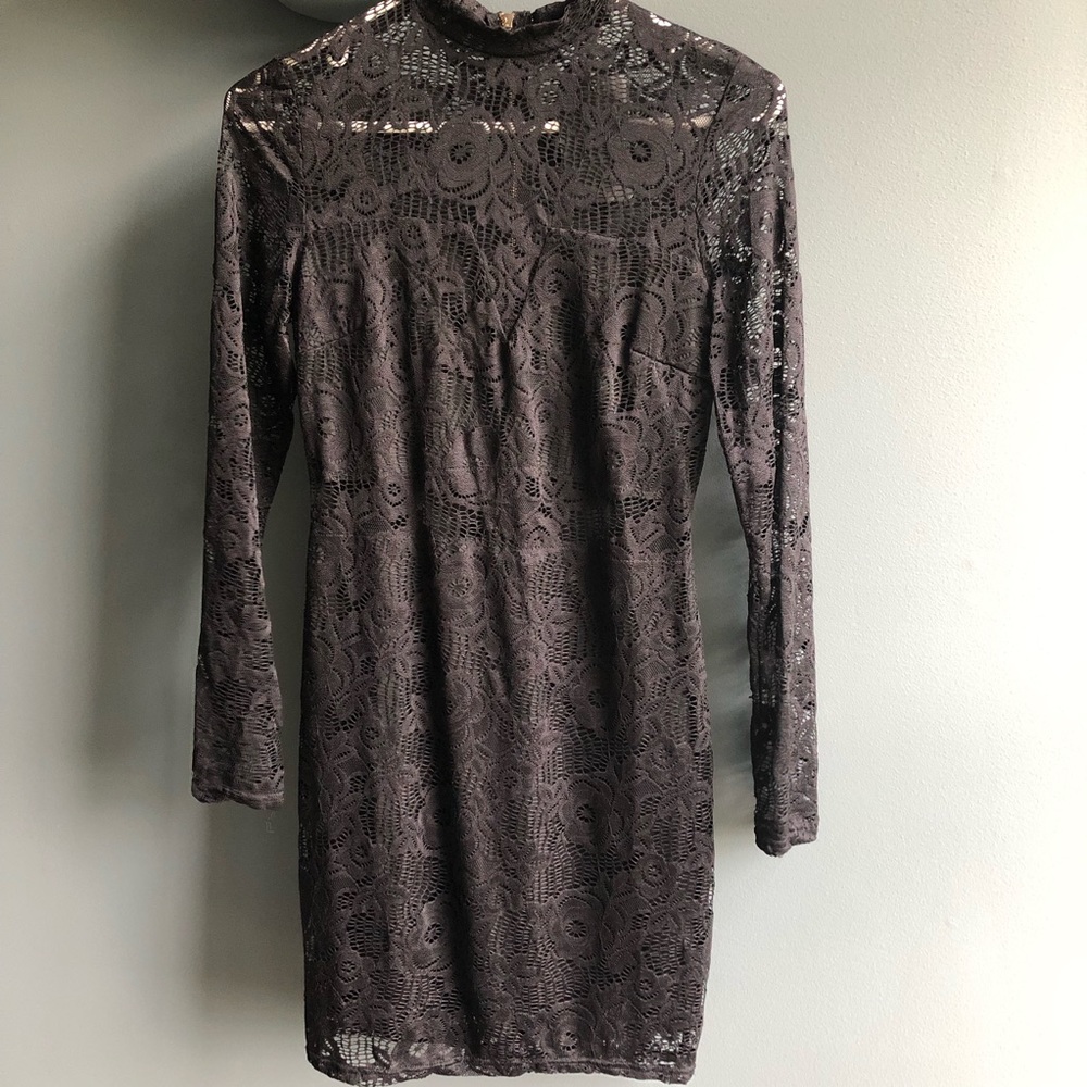Little black lace mini dress